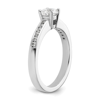 14K White Gold Simulated Diamond Engagement Ring