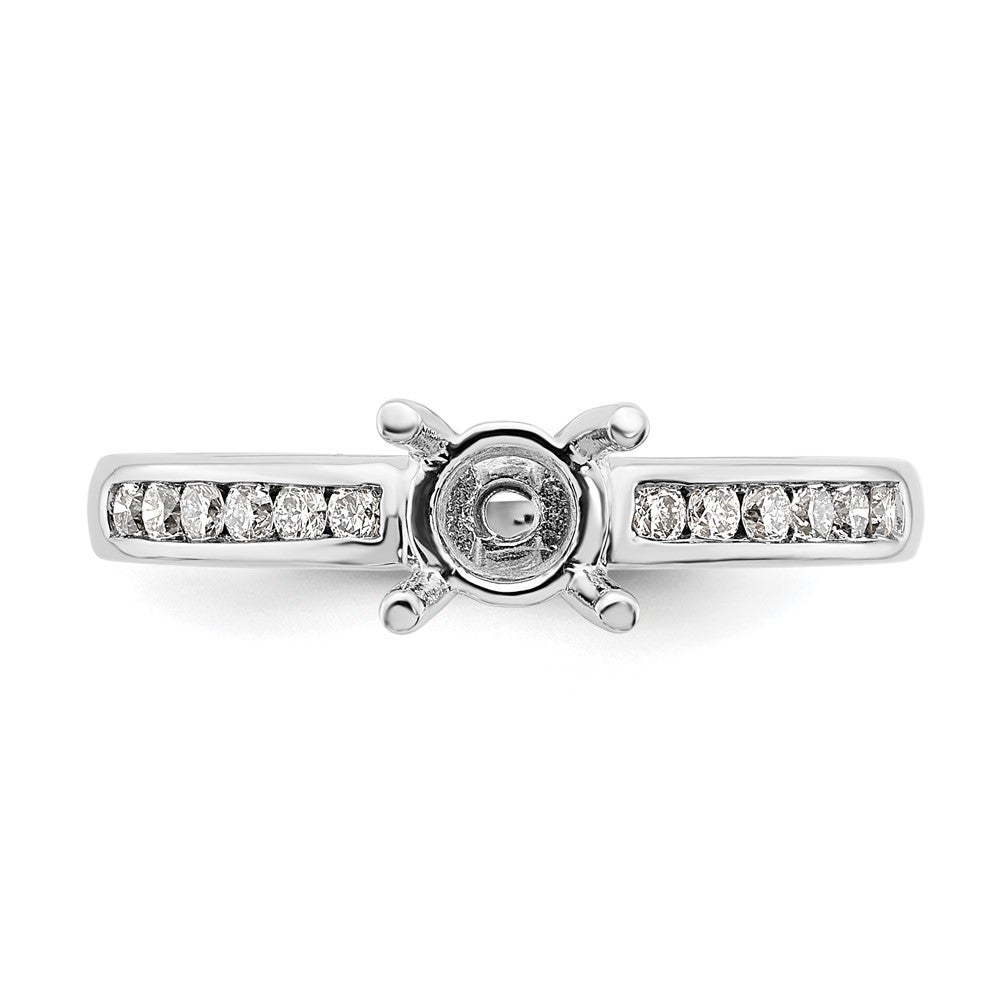 14K White Gold Simulated Diamond Engagement Ring