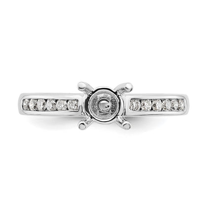 14K White Gold Simulated Diamond Engagement Ring