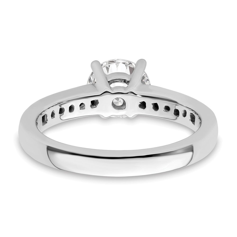 14K White Gold Simulated Diamond Engagement Ring