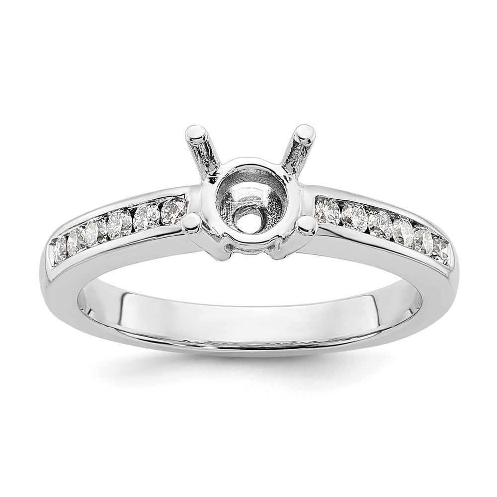 14K White Gold Simulated Diamond Engagement Ring