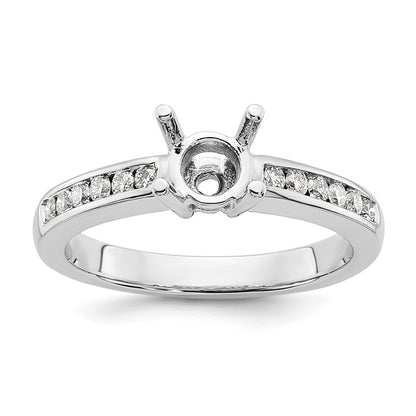 14K White Gold Simulated Diamond Engagement Ring