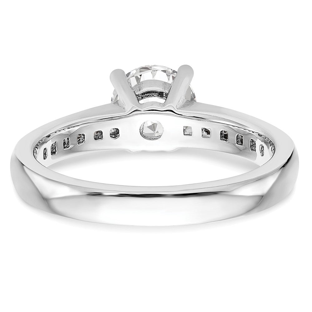 14K White Gold Simulated Diamond Engagement Ring