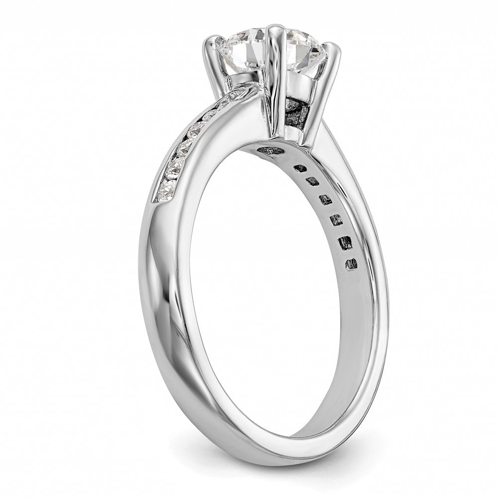 14K White Gold Simulated Diamond Engagement Ring