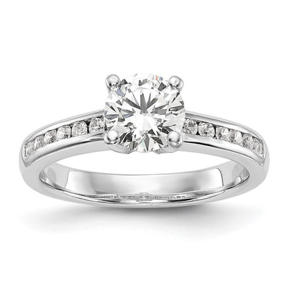 14K White Gold Simulated Diamond Engagement Ring
