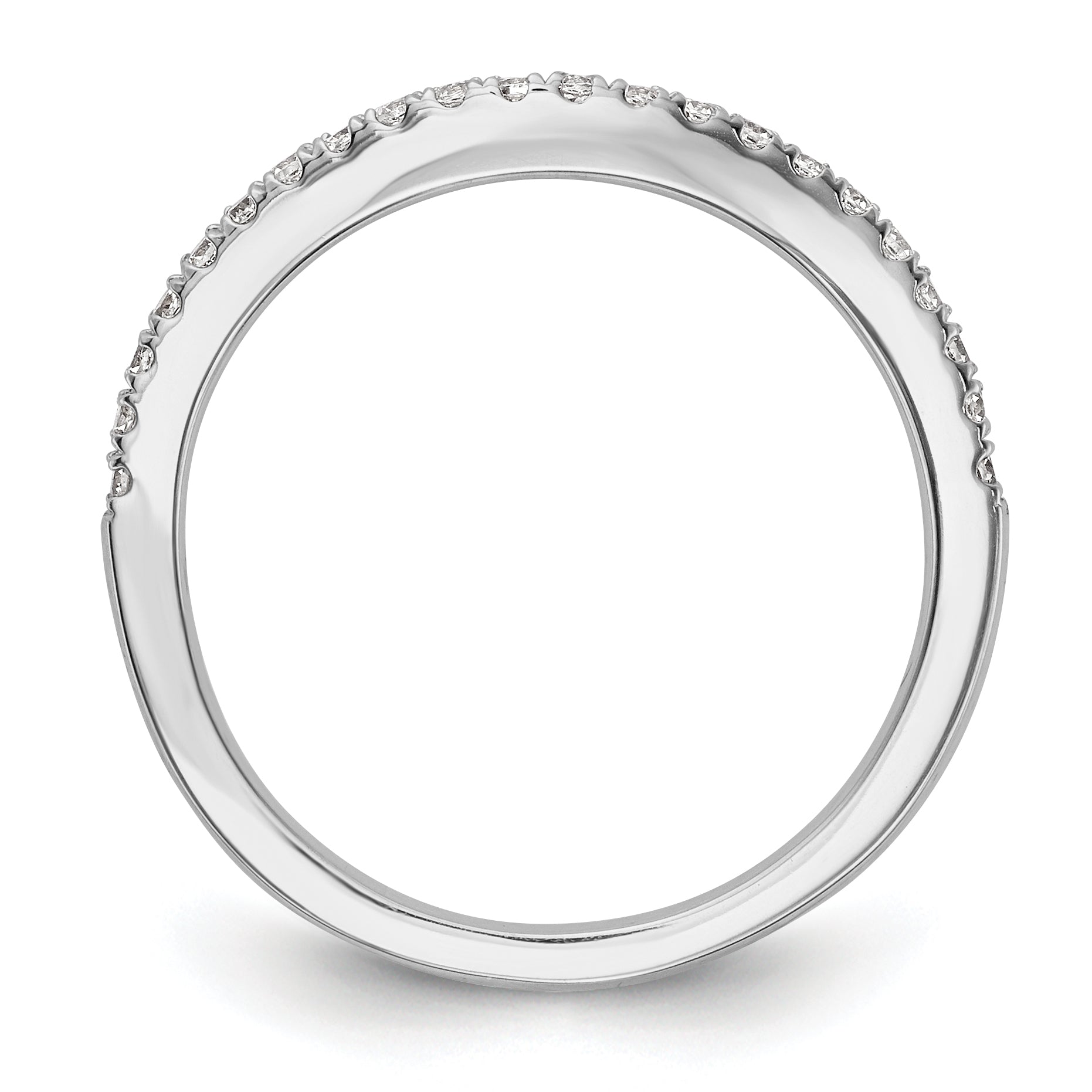 14k White Gold 1/5 Ct. Lab Grown Diamond VS/SI+ G+ Wedding Band Ring