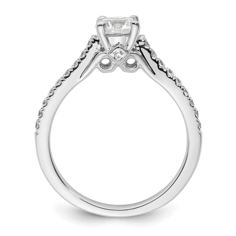 14K White Gold Simulated Diamond Engagement Ring
