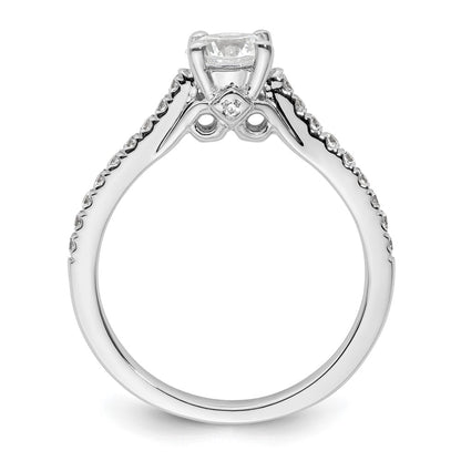 14K White Gold Simulated Diamond Engagement Ring