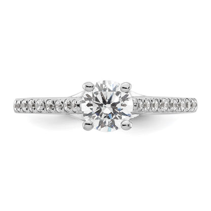 14K White Gold Simulated Diamond Engagement Ring