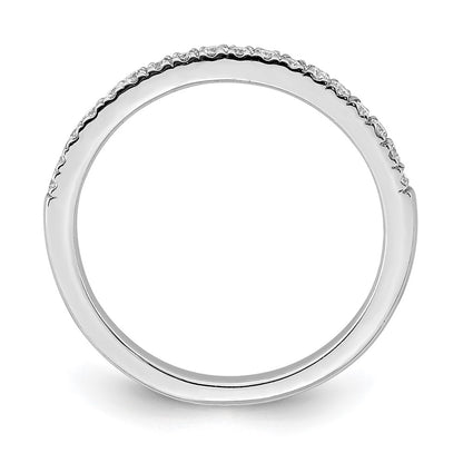 14K White Gold True Origin 1/5 Carat Lab Grown Diamond Vs D E F Wedding Band