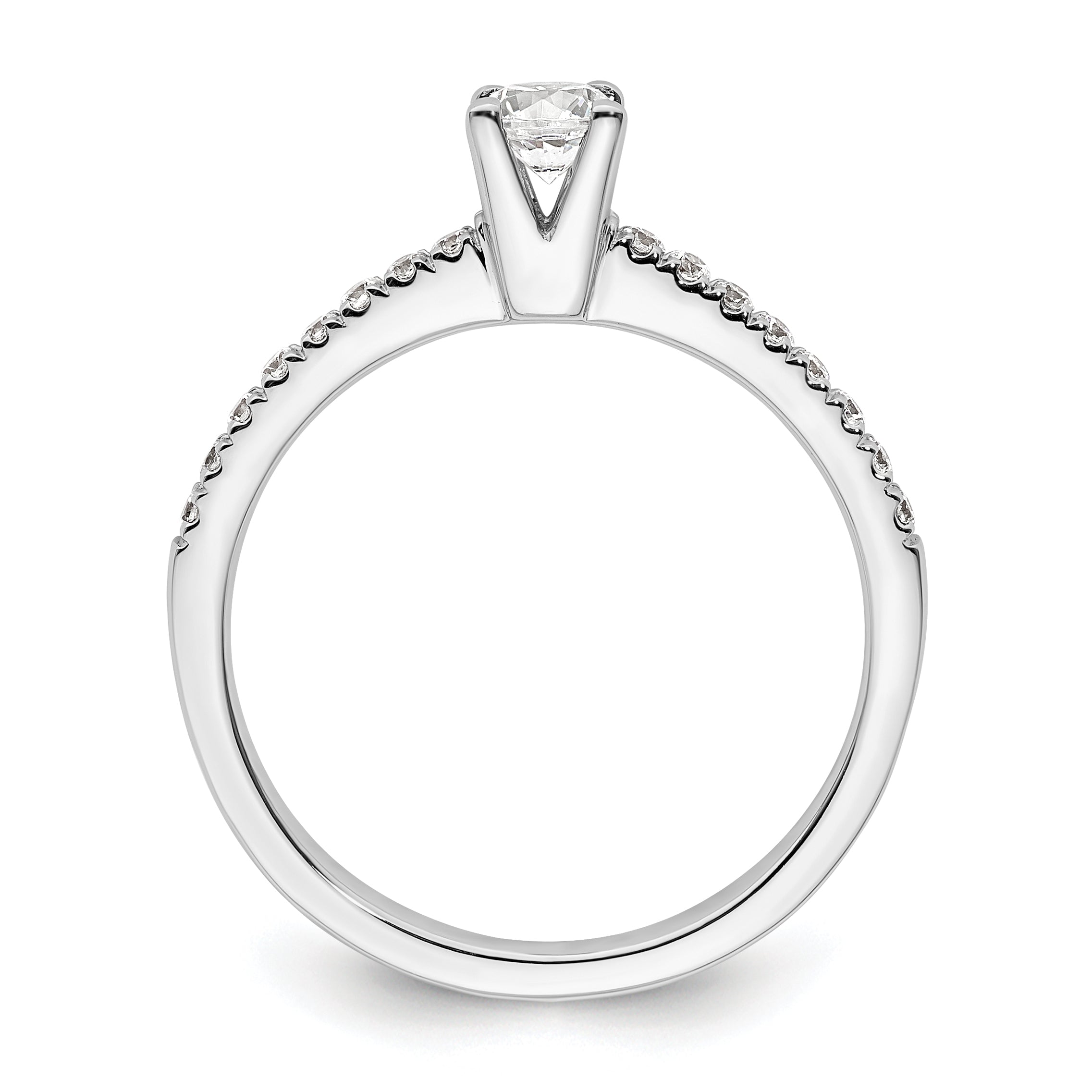 14K White Gold Lab Grown Diamond VS/SI+ G+ Engagement Ring