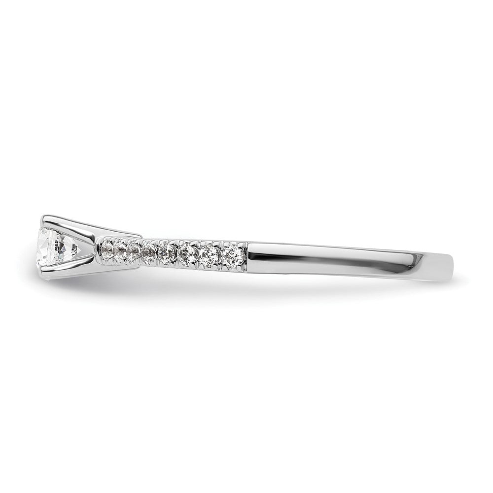 14K White Gold Simulated Diamond Engagement Ring