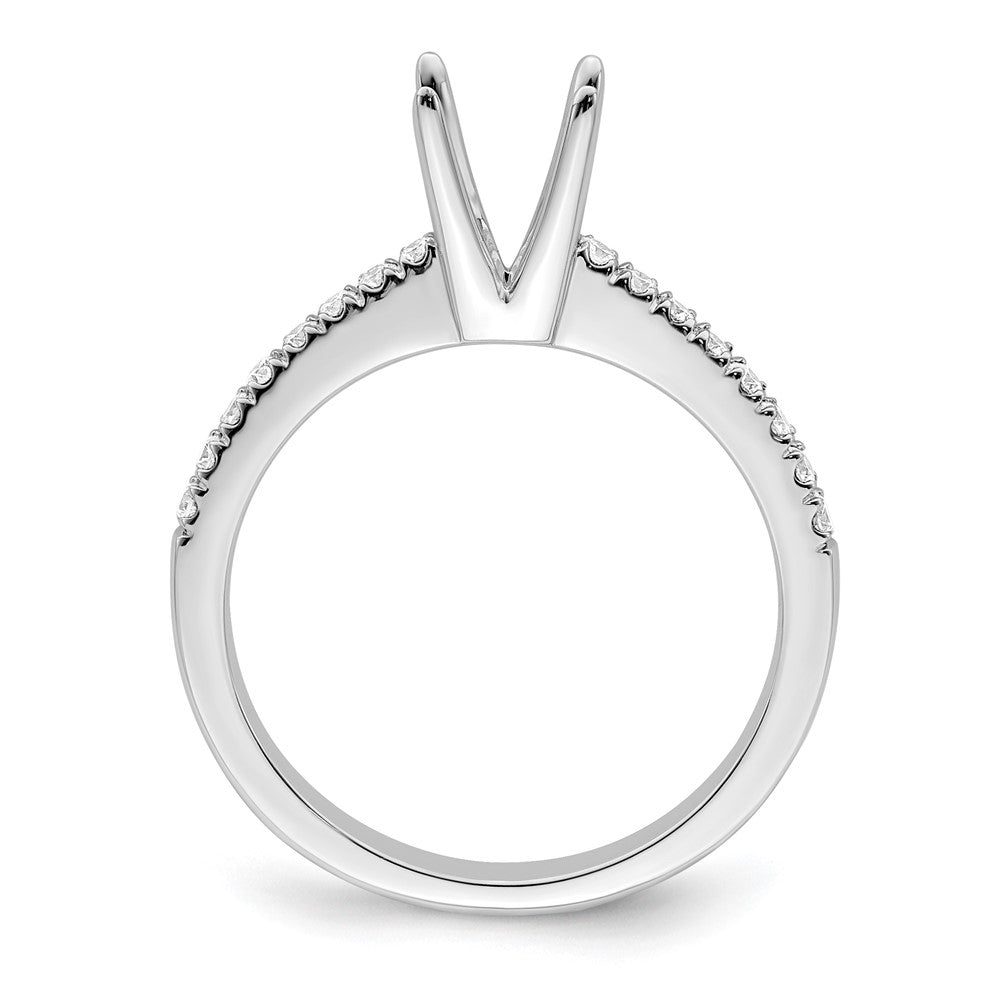 14K White Gold Simulated Diamond Engagement Ring