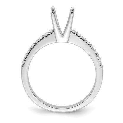 14K White Gold Simulated Diamond Engagement Ring