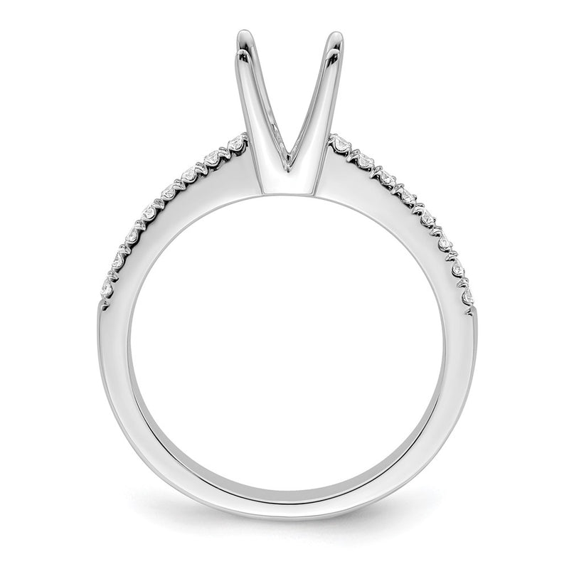 14K White Gold True Origin 1/5 Carat Lab Grown Diamond Vs D E F Semi Mount Round Engagement Ring