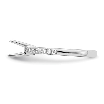 14K White Gold Simulated Diamond Engagement Ring