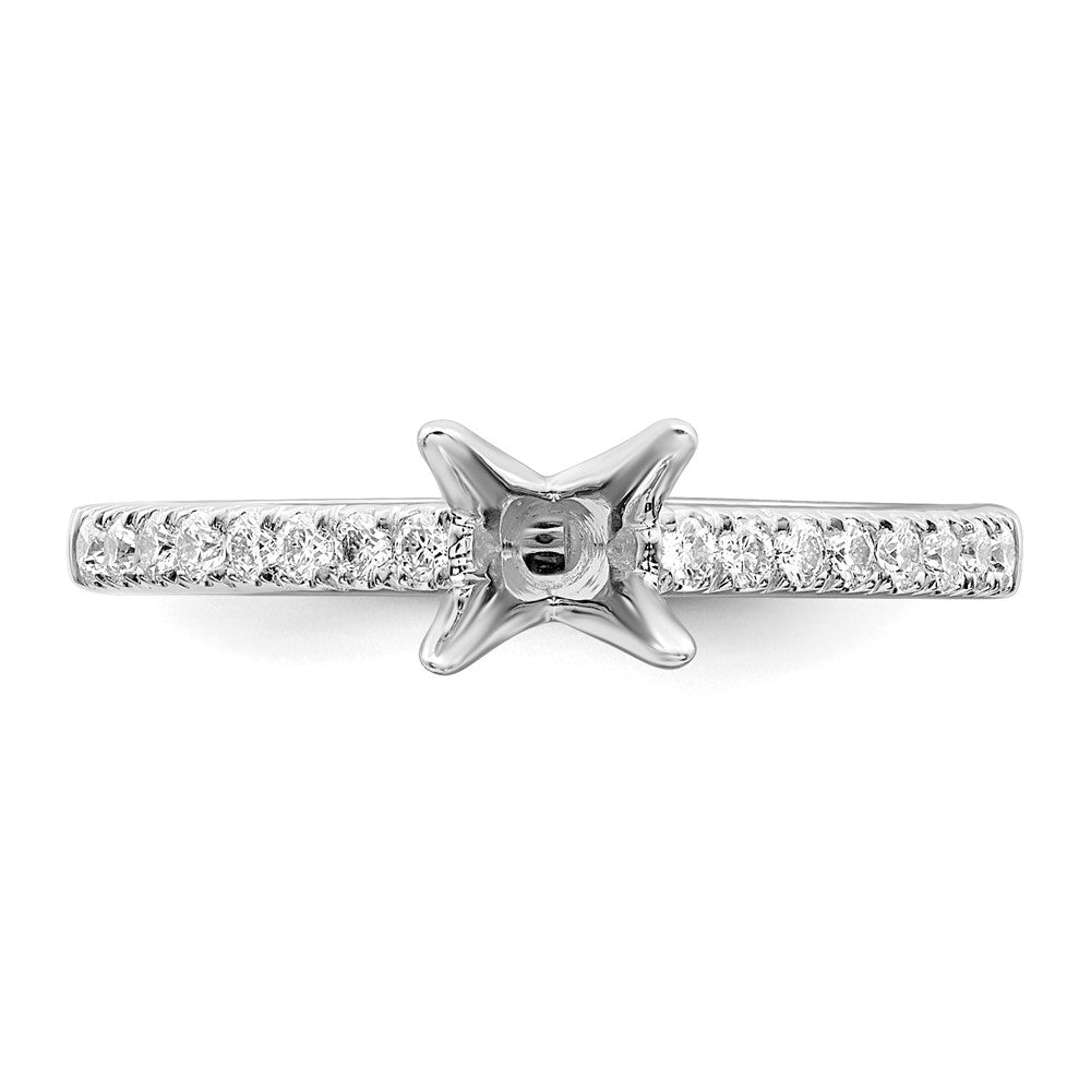 14K White Gold Simulated Diamond Engagement Ring