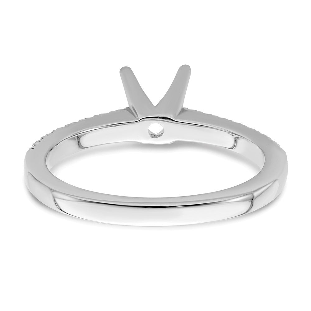 14K White Gold Simulated Diamond Engagement Ring