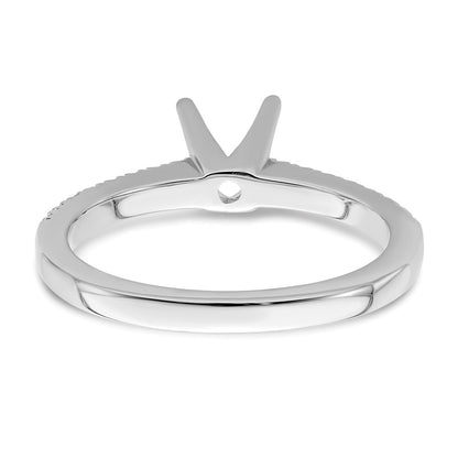 14K White Gold Simulated Diamond Engagement Ring