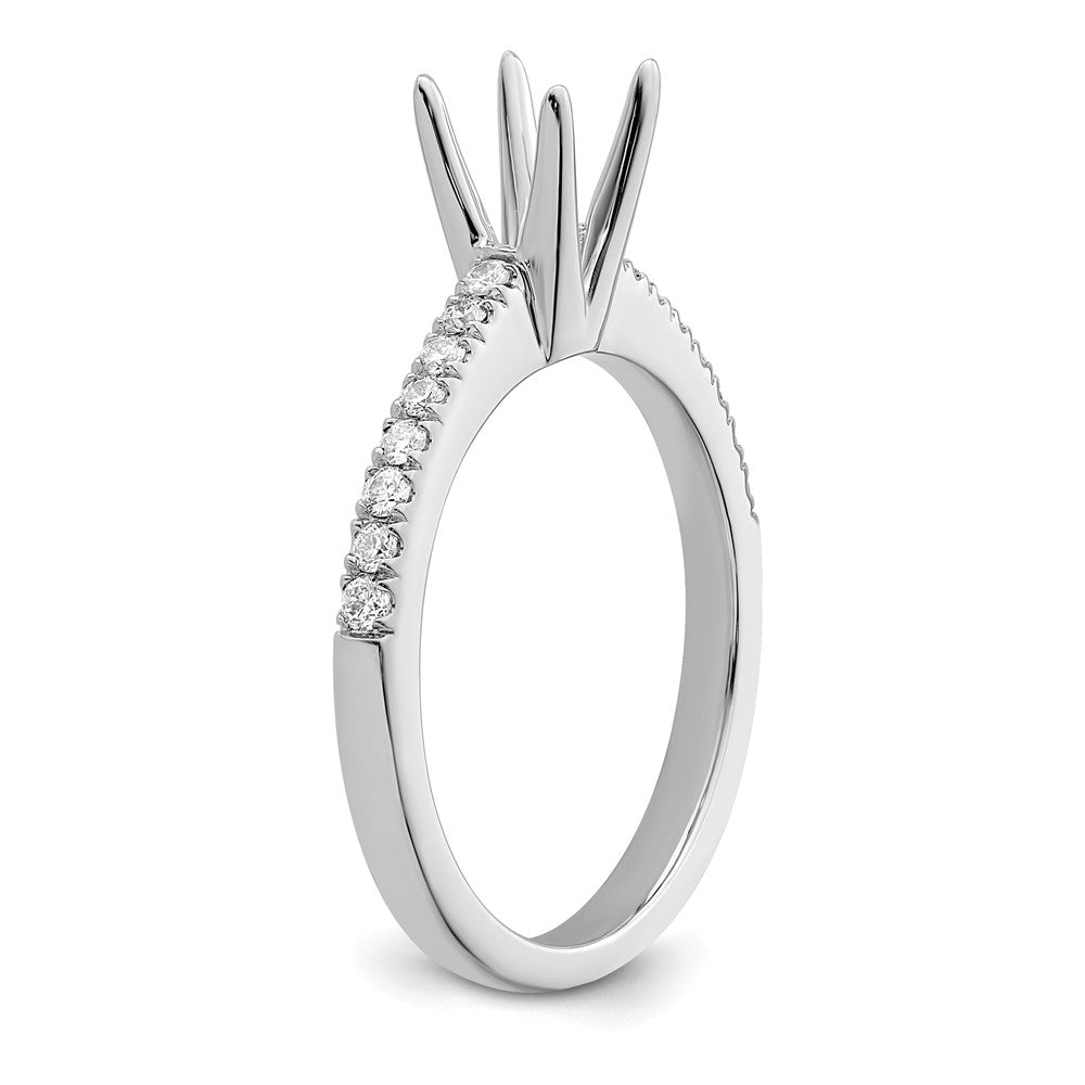 14K White Gold Simulated Diamond Engagement Ring