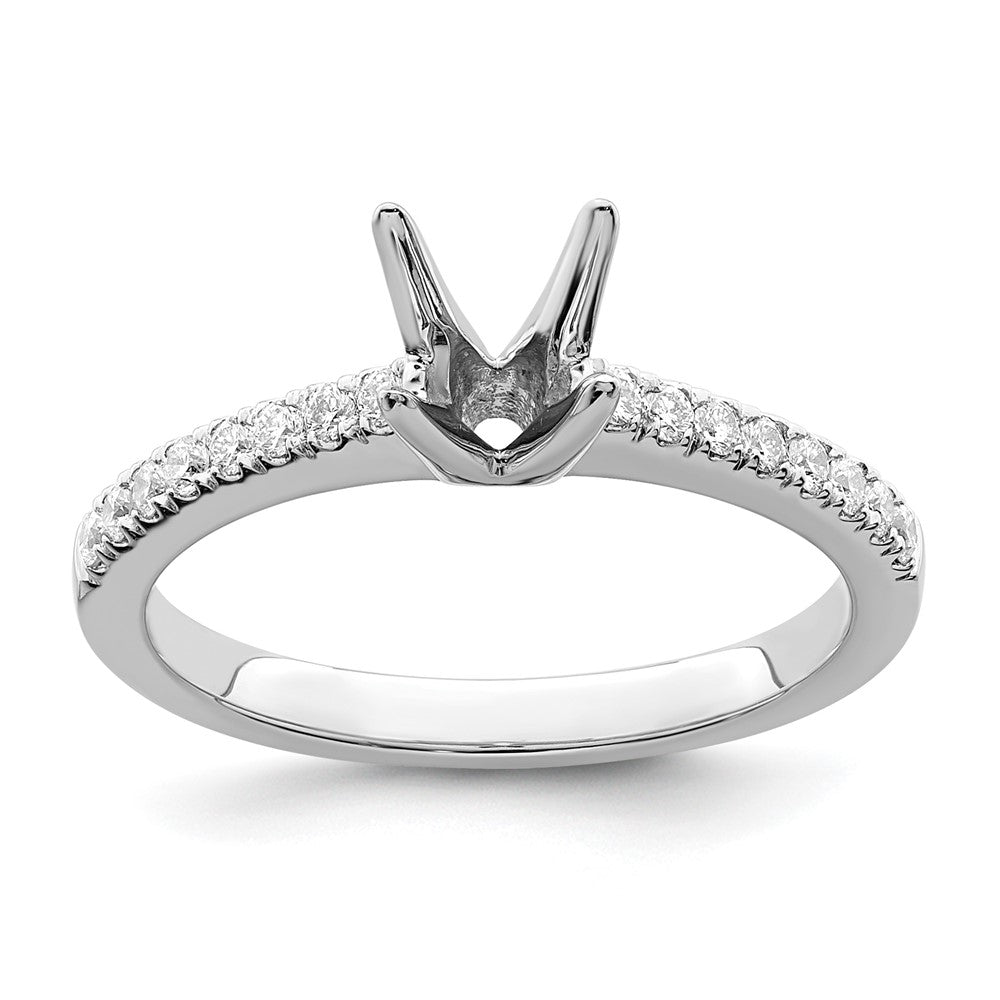 14K White Gold Simulated Diamond Engagement Ring