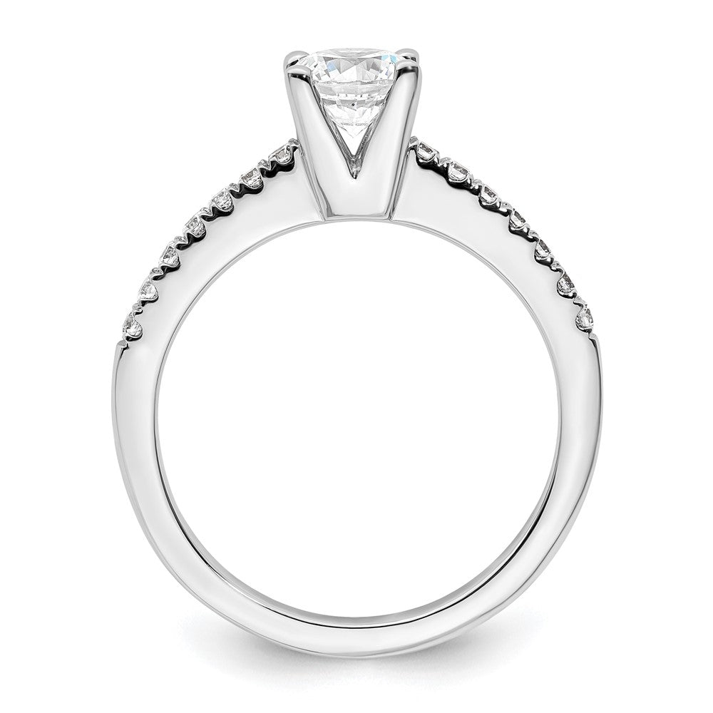 14K White Gold Simulated Diamond Engagement Ring