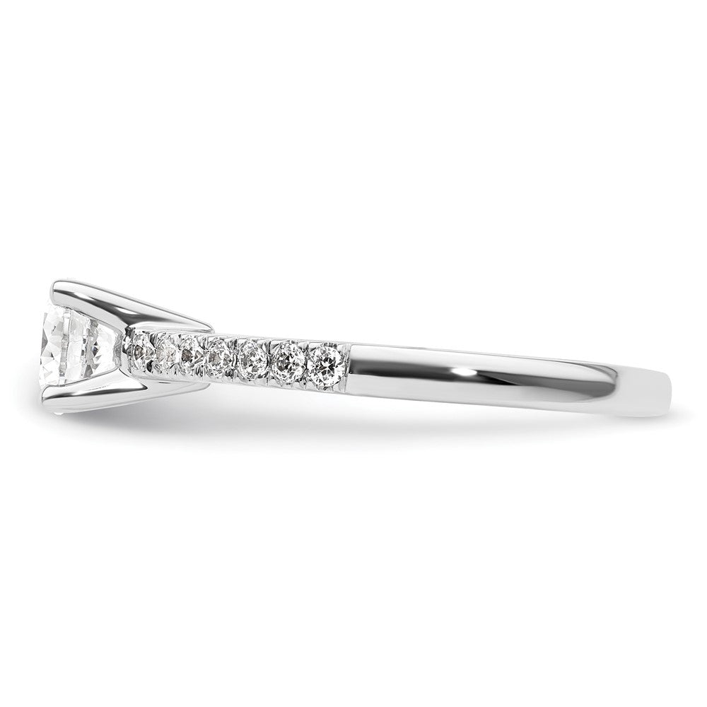 14K White Gold Simulated Diamond Engagement Ring