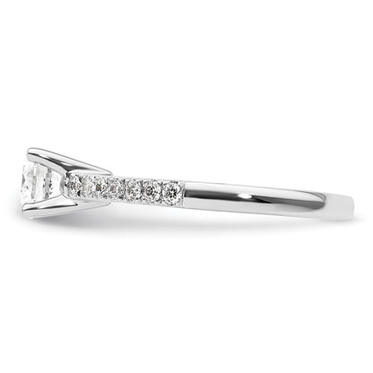 14K White Gold Simulated Diamond Engagement Ring