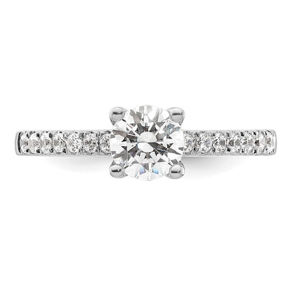 14K White Gold Simulated Diamond Engagement Ring