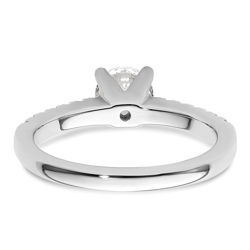 14K White Gold Simulated Diamond Engagement Ring