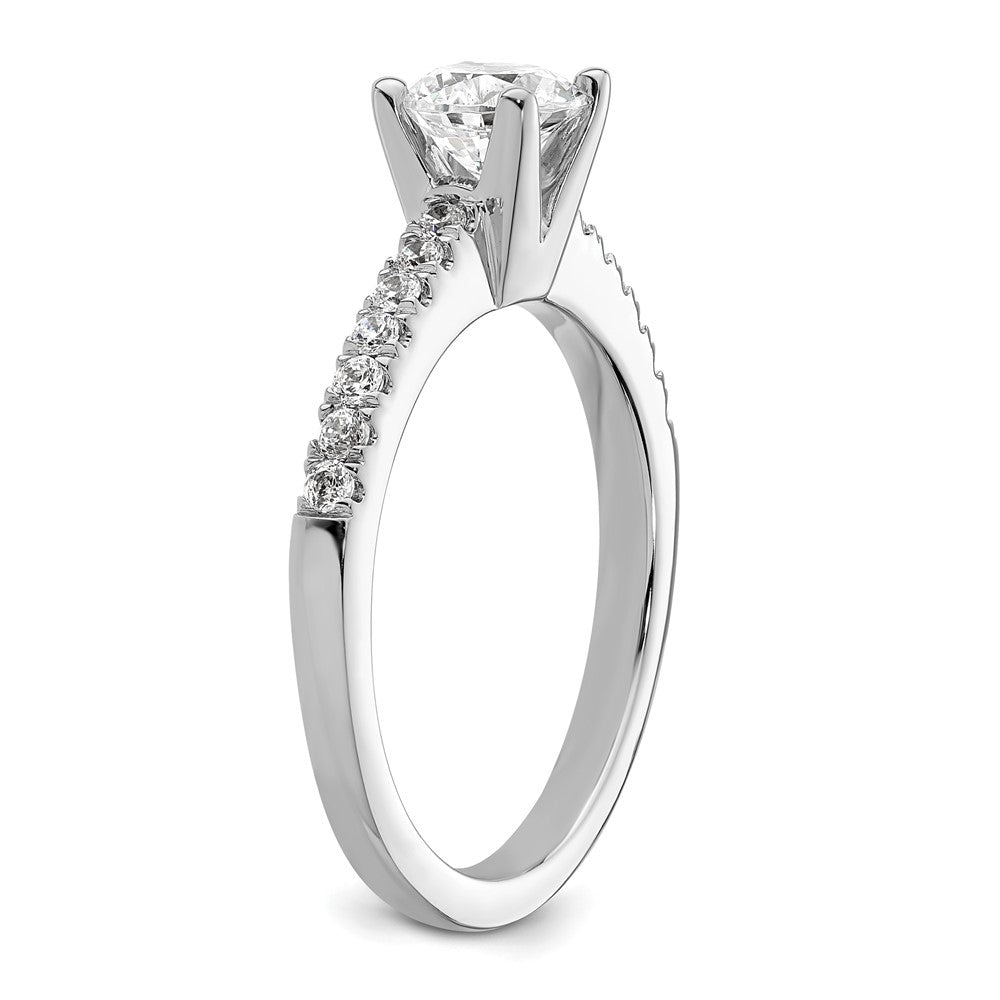 14K White Gold Simulated Diamond Engagement Ring