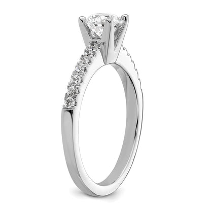 14K White Gold Simulated Diamond Engagement Ring