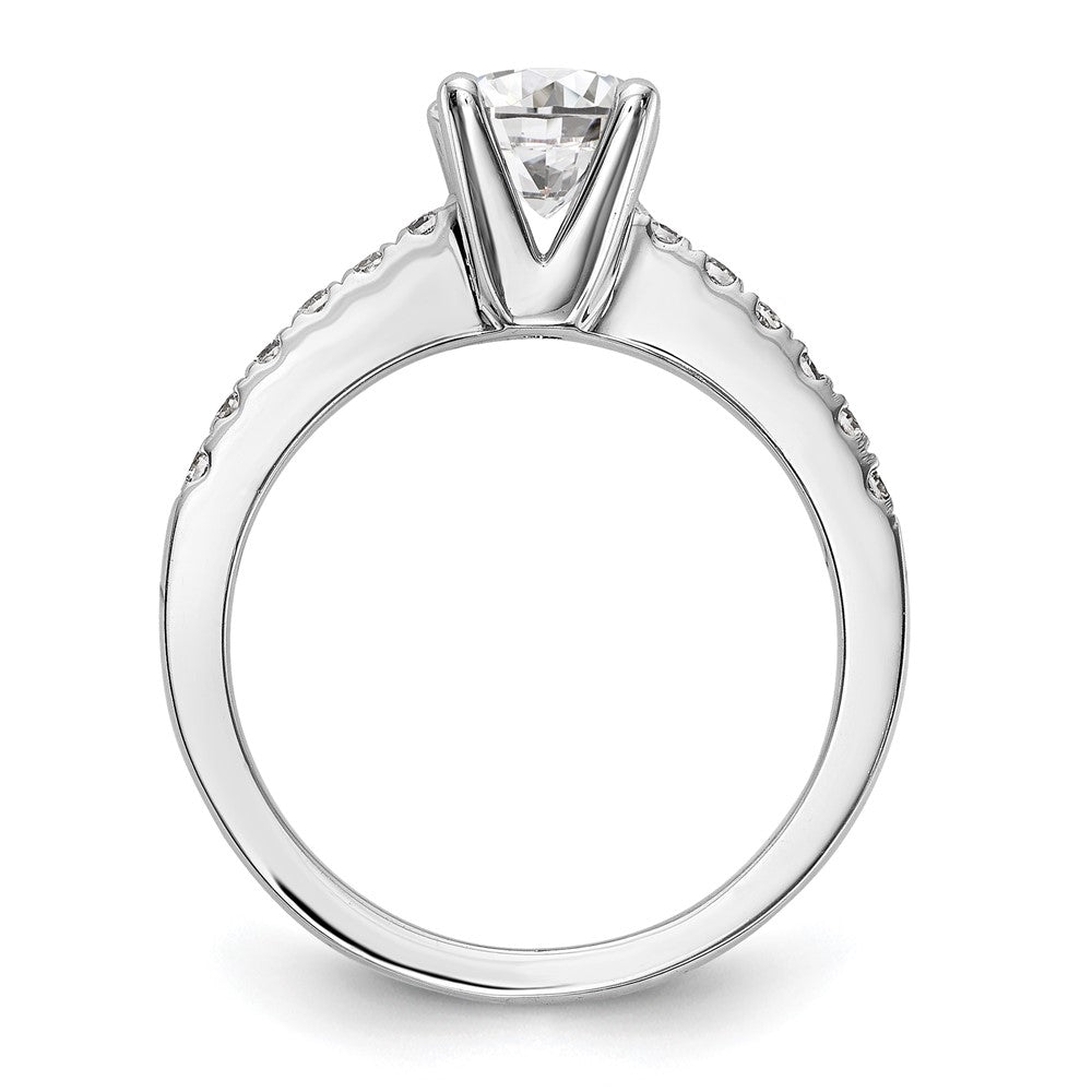 True Origin 14K White Gold 1/3 carat Lab Grown Diamond VS+ F+ Semi-Mount Round Engagement Ring