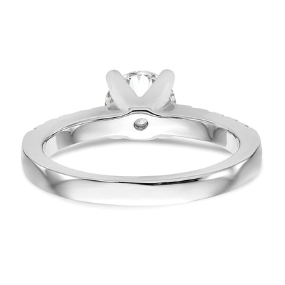 14K White Gold Simulated Diamond Engagement Ring