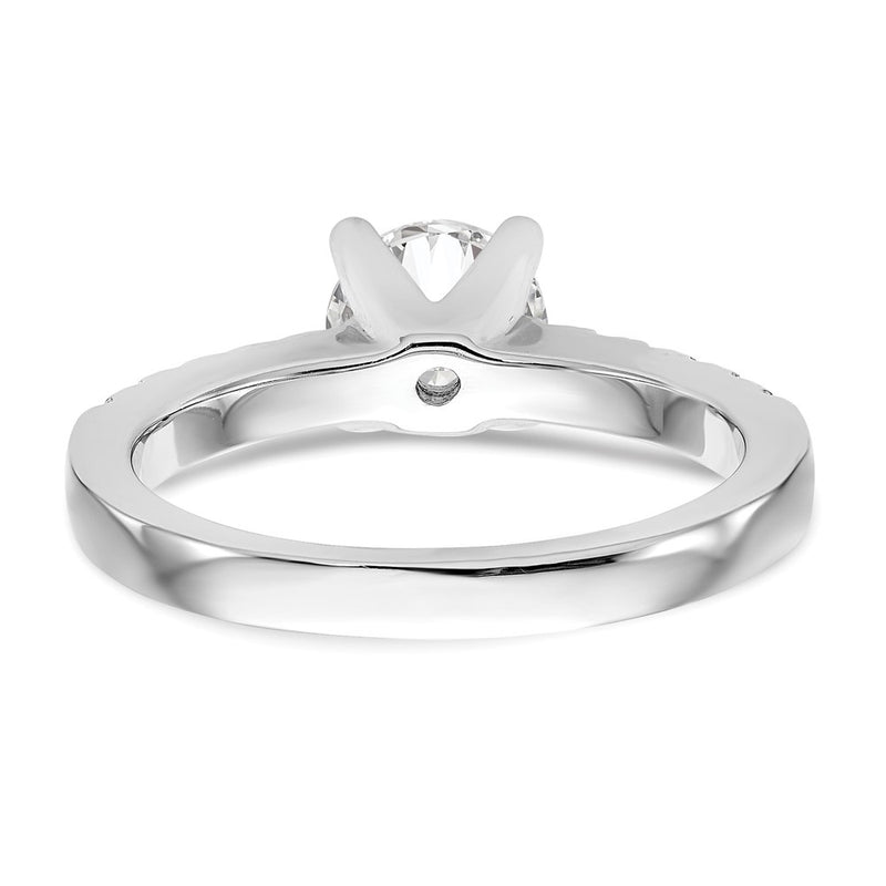 True Origin 14K White Gold 1/3 carat Lab Grown Diamond VS+ F+ Semi-Mount Round Engagement Ring