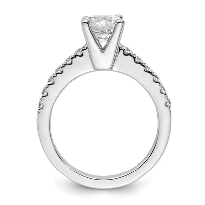 14K White Gold Simulated Diamond Engagement Ring