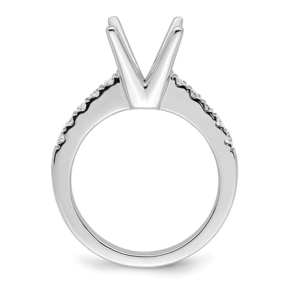 14K White Gold Simulated Diamond Engagement Ring