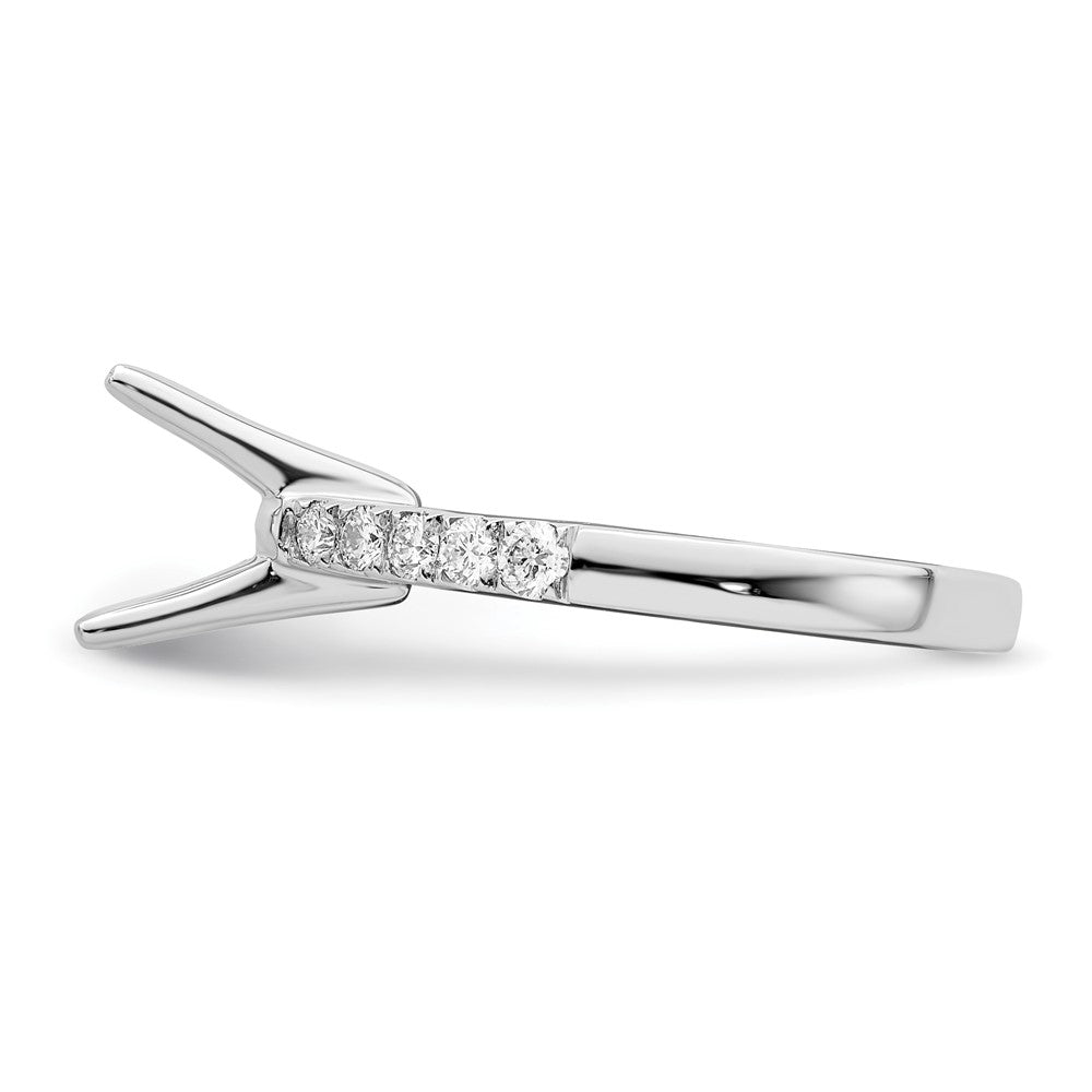 14K White Gold Simulated Diamond Engagement Ring