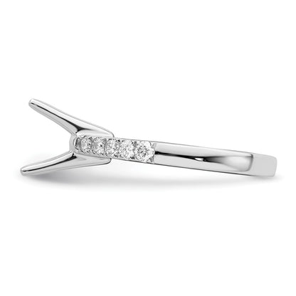 True Origin 14K White Gold 3/8 carat Lab Grown Diamond VS+ F+ Semi-Mount Round Engagement Ring