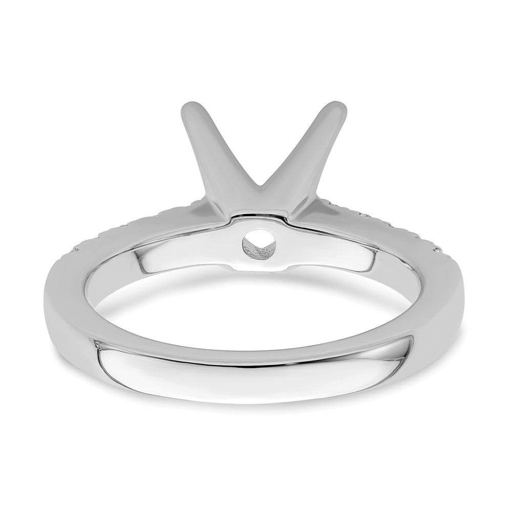 14K White Gold Simulated Diamond Engagement Ring