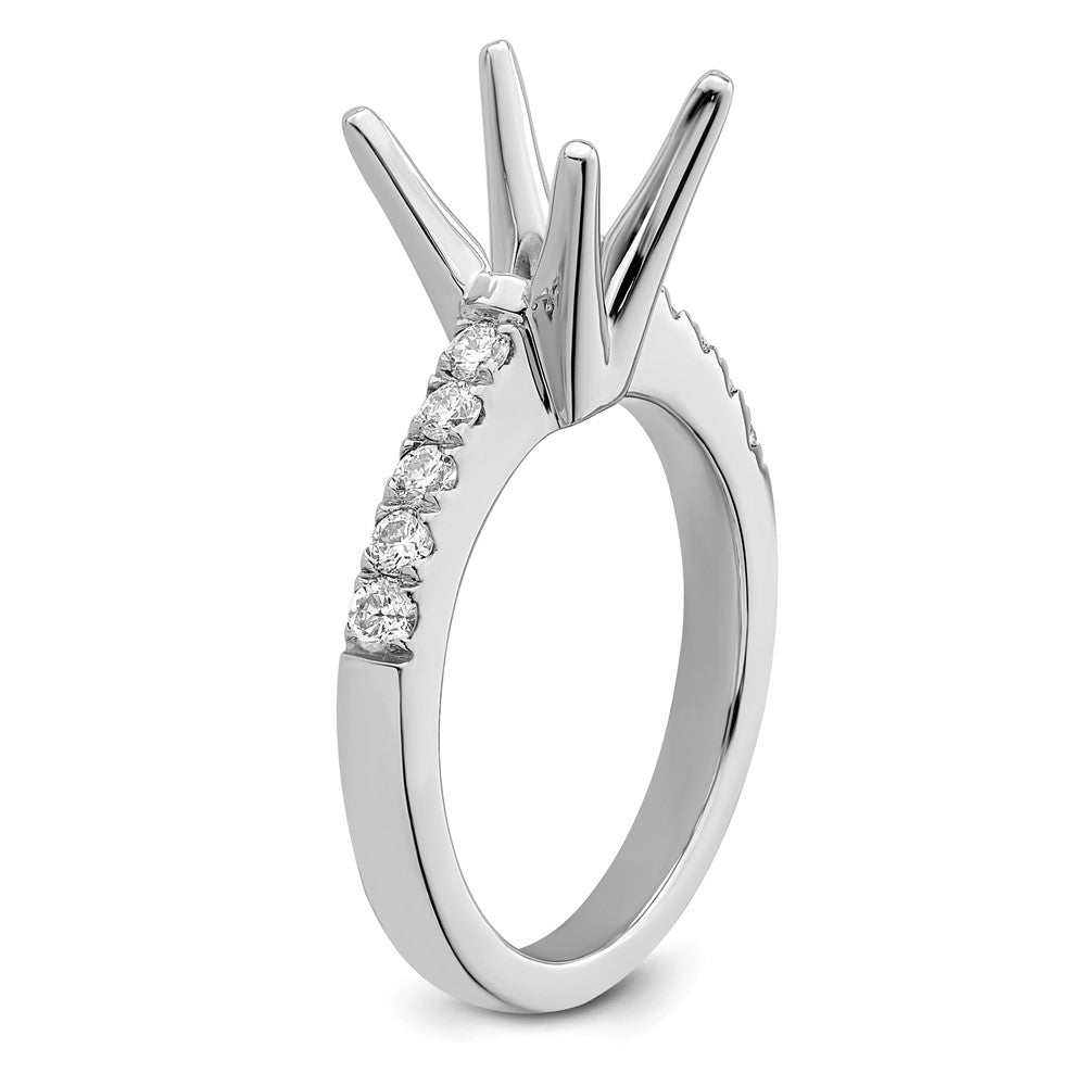 14K White Gold Simulated Diamond Engagement Ring