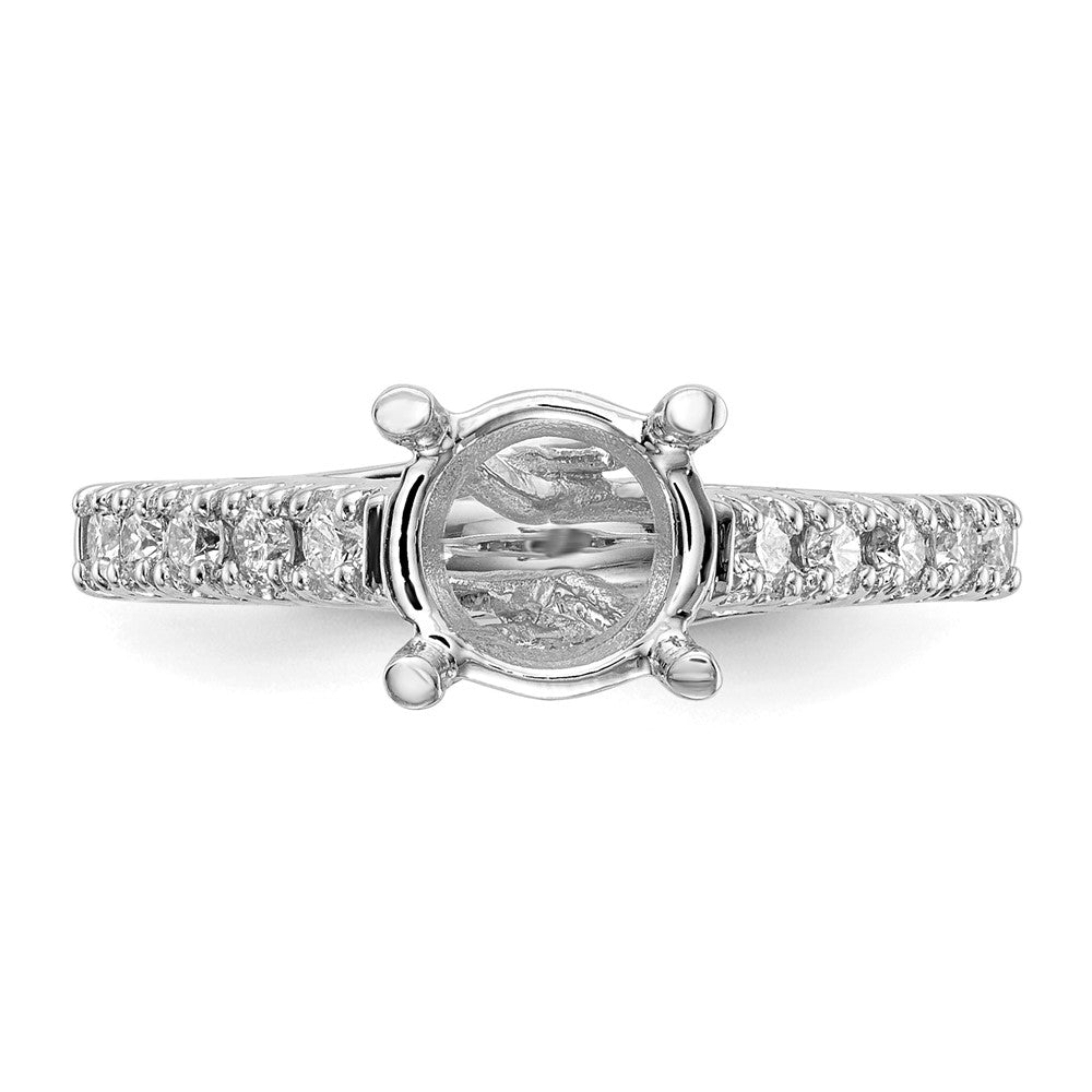 14K White Gold Simulated Diamond Engagement Ring