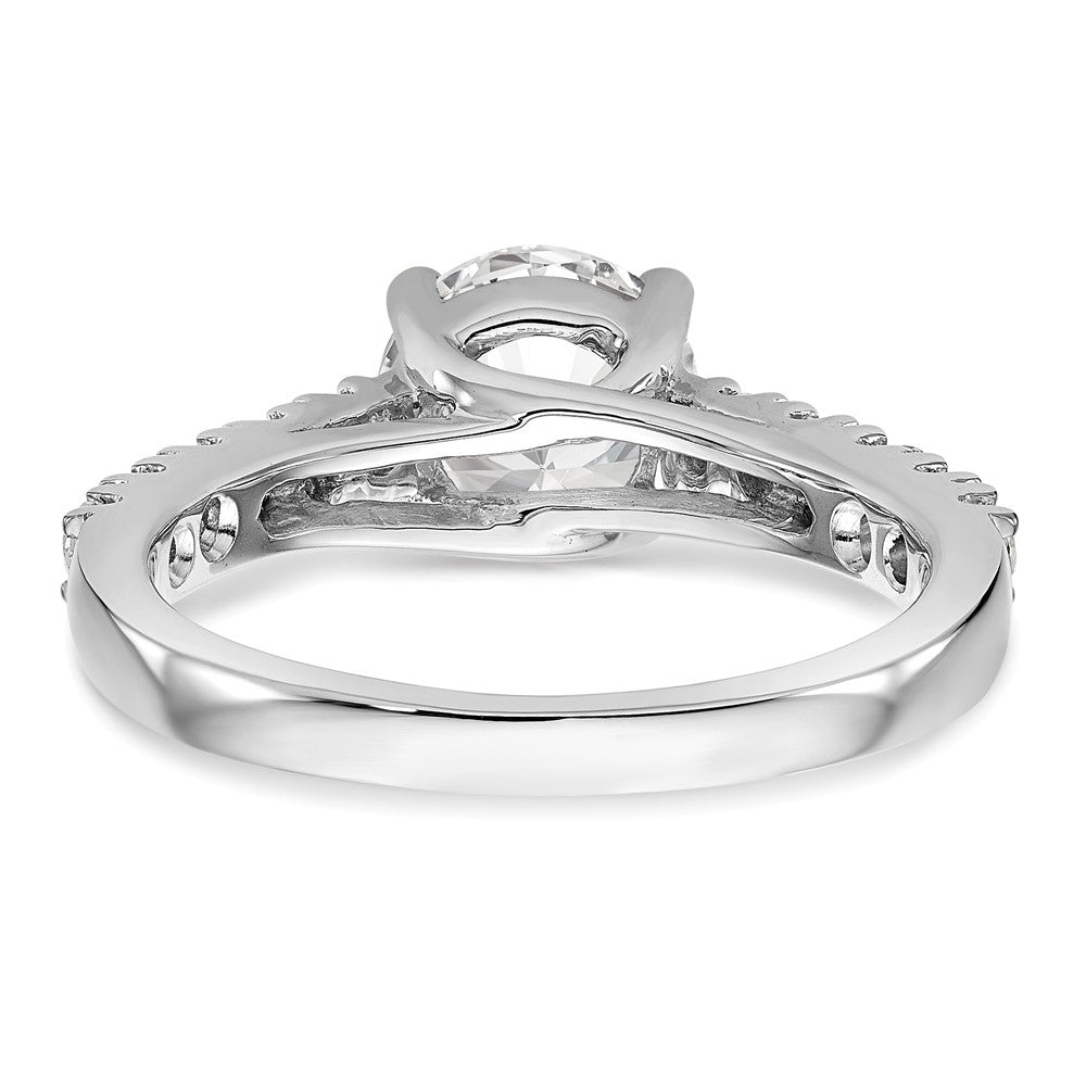 14K White Gold Simulated Diamond Engagement Ring