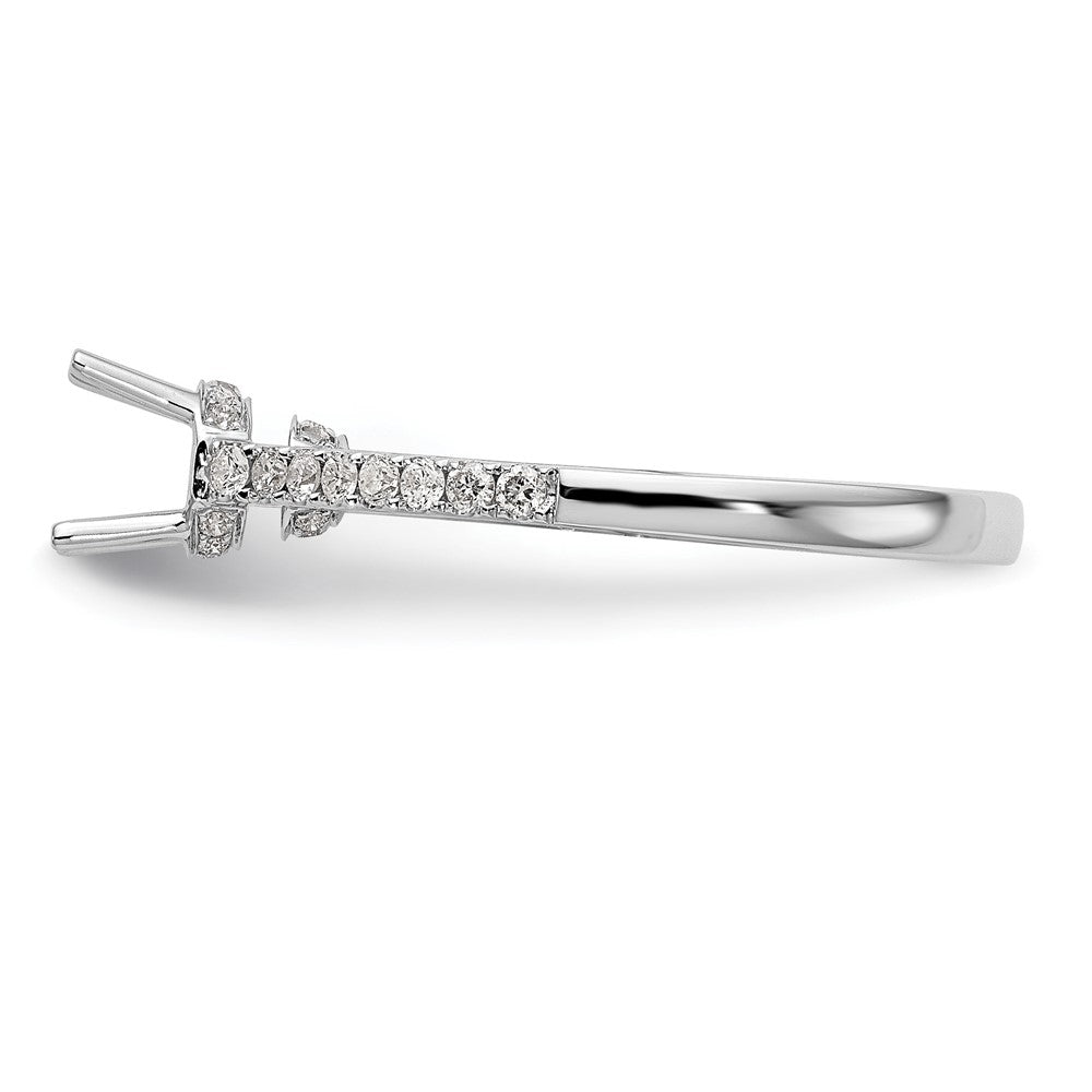 14K White Gold Simulated Diamond Engagement Ring