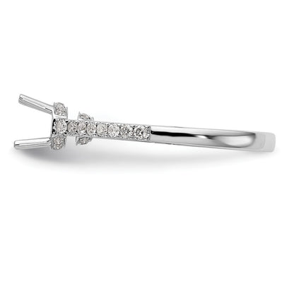 14K White Gold Simulated Diamond Engagement Ring