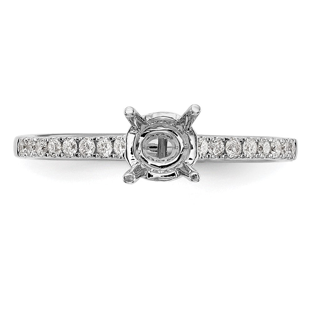 14K White Gold Simulated Diamond Engagement Ring