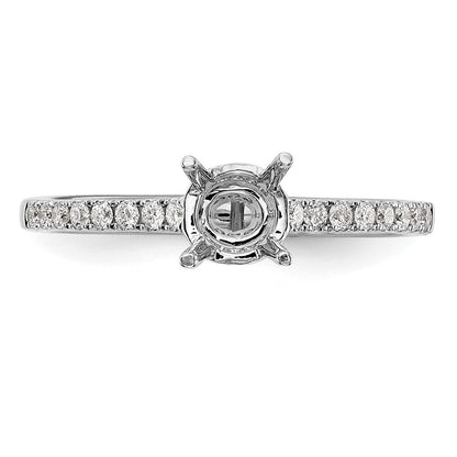 14K White Gold Simulated Diamond Engagement Ring