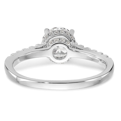 14K White Gold Simulated Diamond Engagement Ring