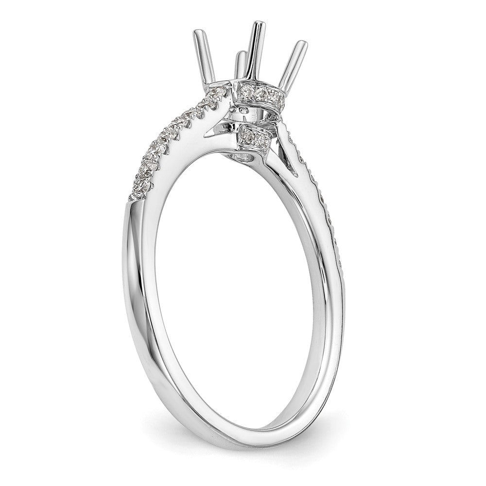 14K White Gold Simulated Diamond Engagement Ring