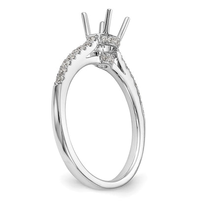 14K White Gold Simulated Diamond Engagement Ring